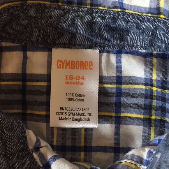 Gymboree plaid button down shirt - Picture 3 of 3